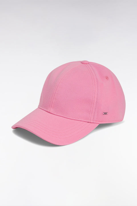 Casquette unie en piqué coton rose broderie nœud papillon - Image 2