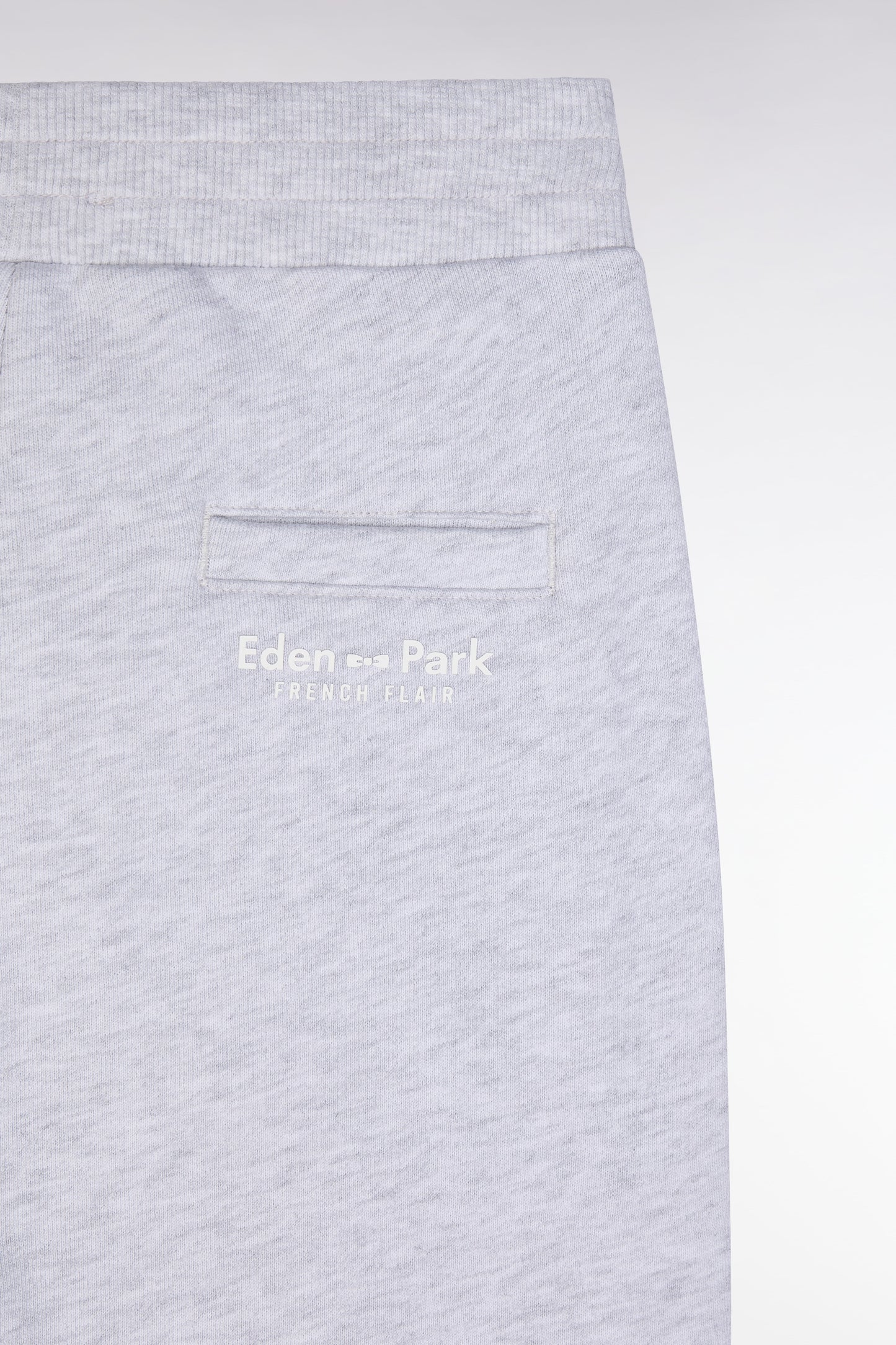 Short en molleton coton gris coupe droite