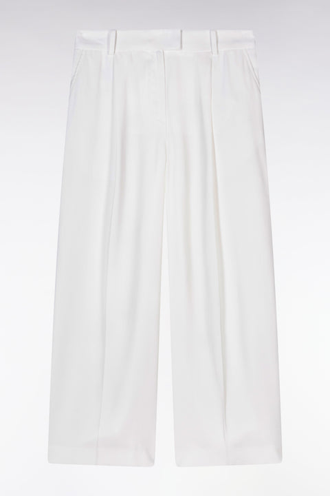 Pantalon à jambes larges fluide écru - Image 2
