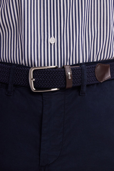 Ceinture élastique en caoutchouc uni marine - Image 2