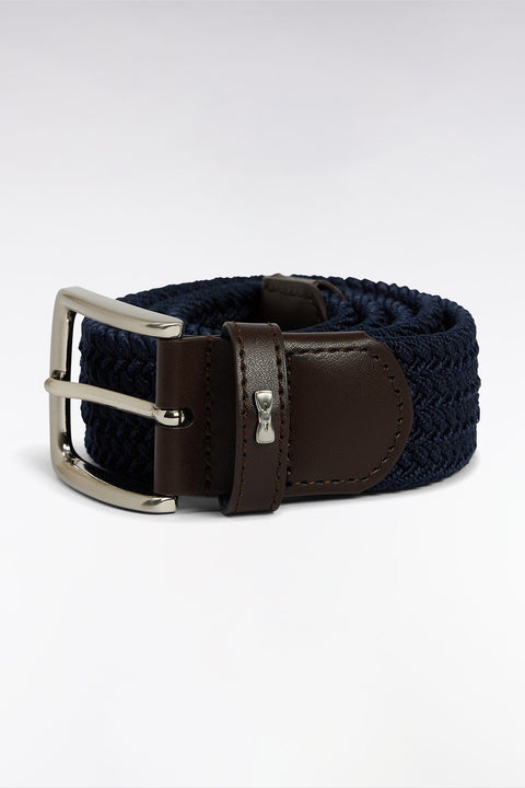 Ceinture élastique en caoutchouc uni marine - Image 1