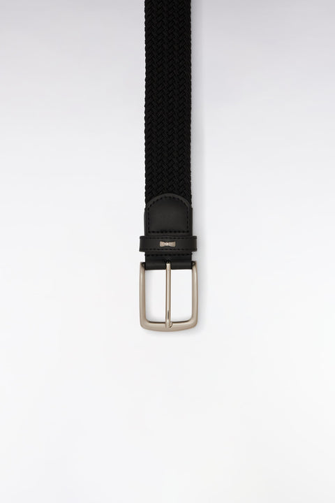 Ceinture élastique en caoutchouc uni noir - Image 2
