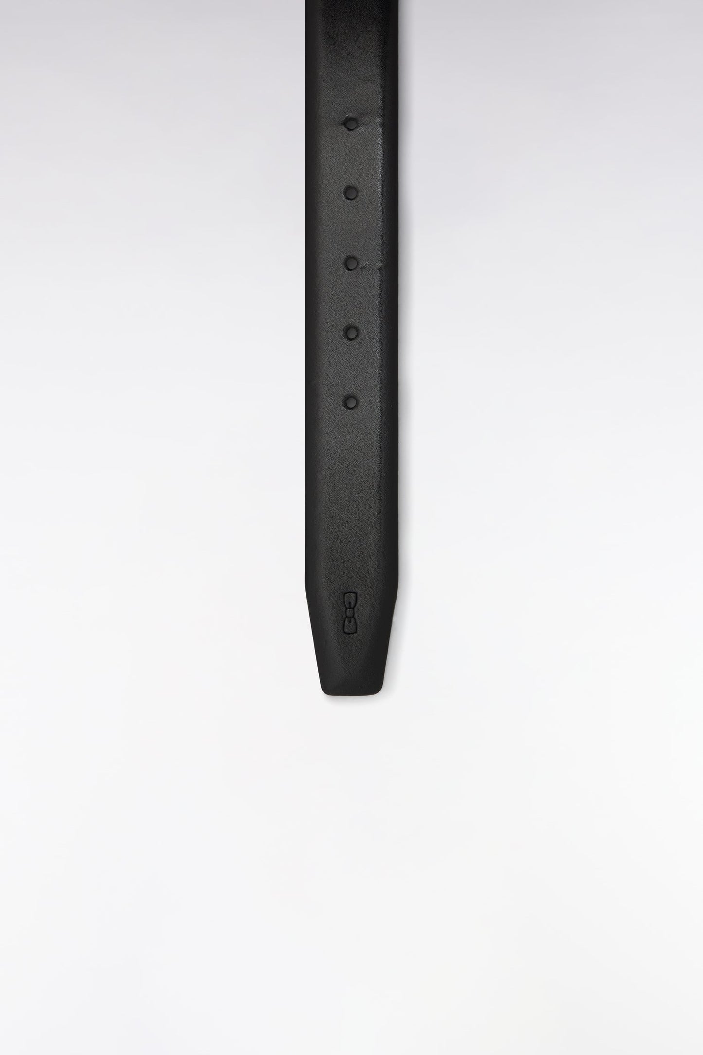 Ceinture en cuir lisse noire