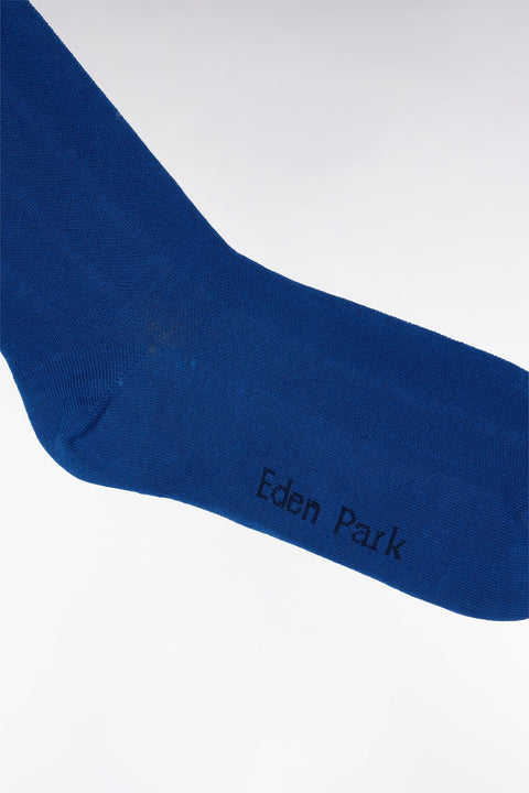 Chaussettes en coton stretch mélangé rayures verticales bleues - Image 2