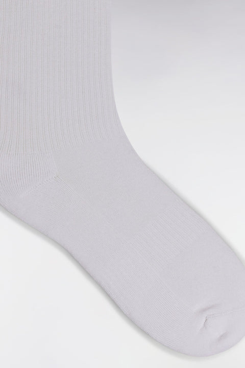 Chaussettes en coton stretch mélangé blanches logo Eden Park - Image 2