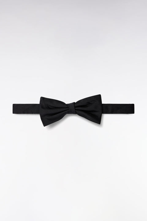 Nœud papillon en soie noir - Image 1