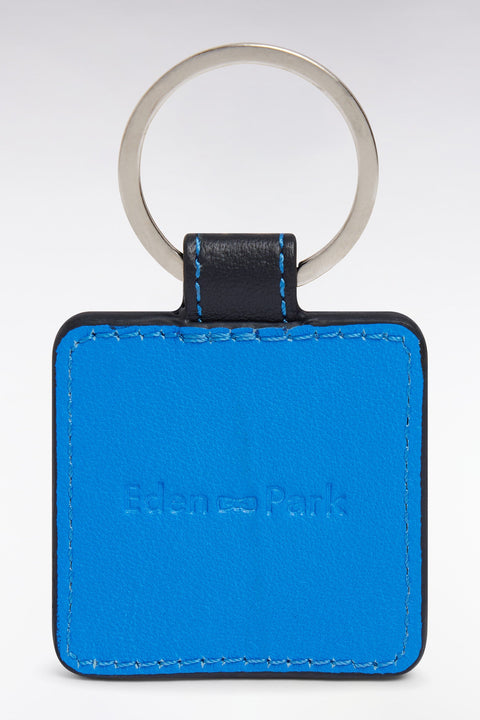 Porte-clefs en cuir bleu - Image 2