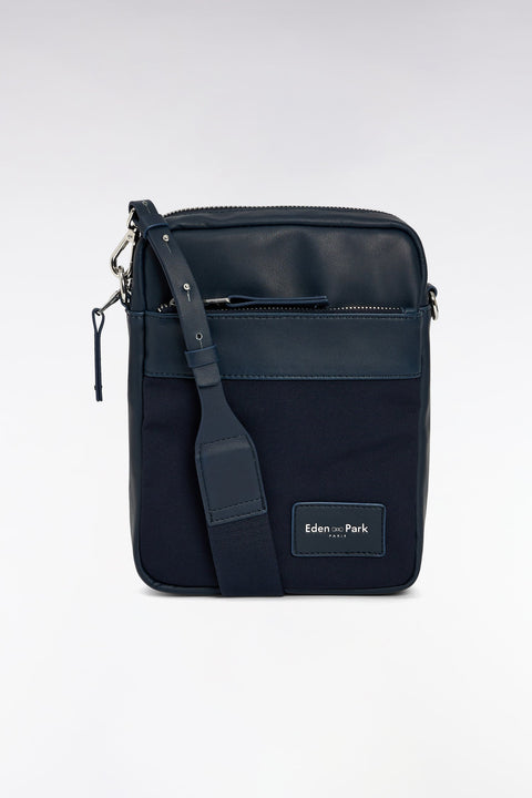 Sac besace en toile bleu marine - Image 1