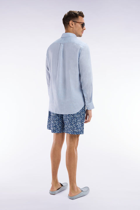 Maillot de bain bleu à imprimé floral - Image 3