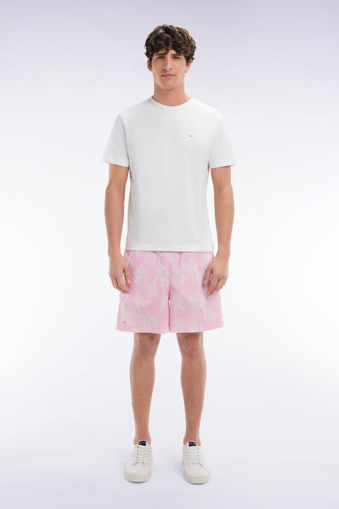 Maillot de bain rose imprimé palmiers - Image 1