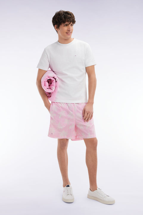 Maillot de bain rose imprimé palmiers - Image 3