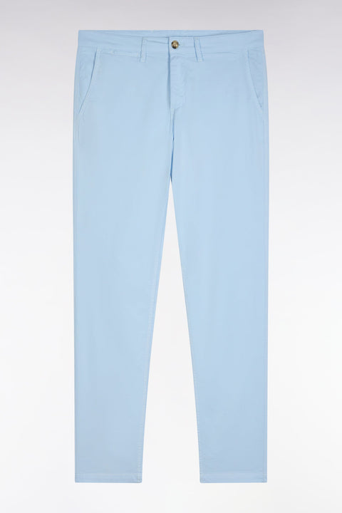 Pantalon chino sans plis en coton stretch gris clair coupe droite - Image 2
