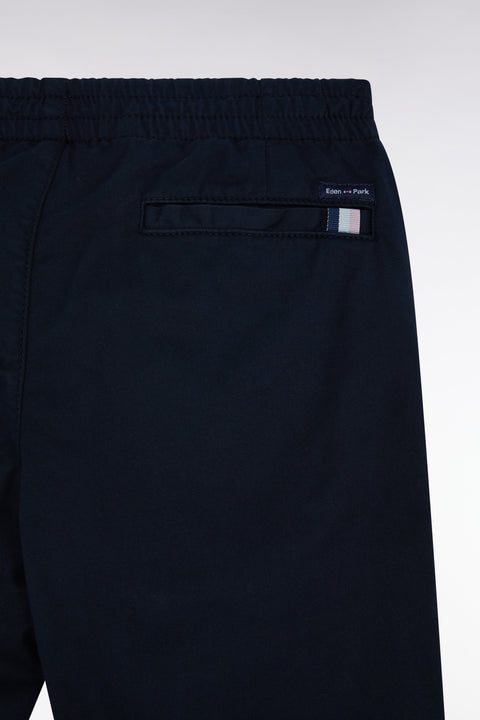 Pantalon chino sans plis en coton stretch marine coupe droite - Image 2