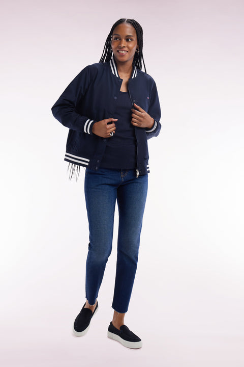 Jean 5 poches en denim stretch bleu coupe slim - Image 1