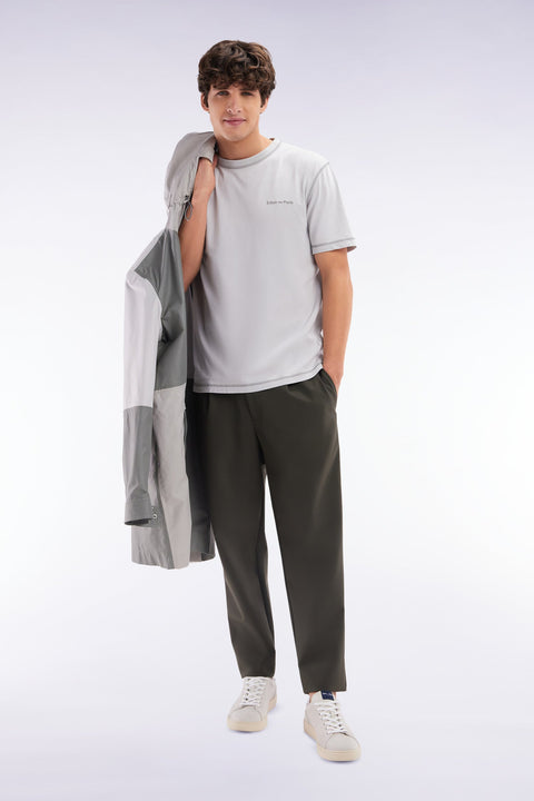Pantalon à taille élastique kaki - Image 3