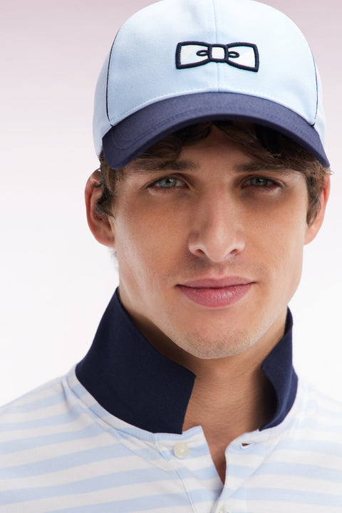 Casquette en jersey de coton ciel nœud papillon cerclé - Image 1
