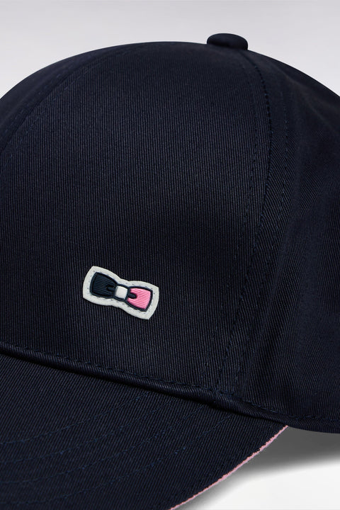 Casquette en twill de coton marine visière passepoilée - Image 3