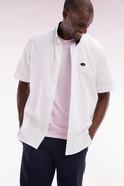 Chemise à manches courtes en coton blanc XV de France - Image 3
