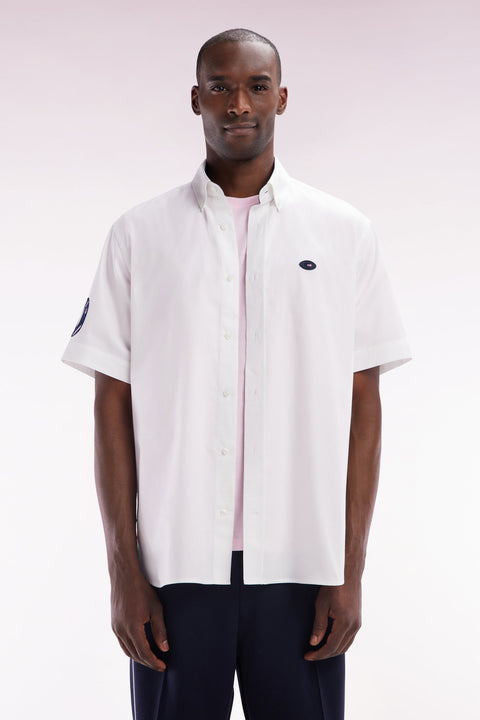 Chemise à manches courtes en coton blanc XV de France - Image 1