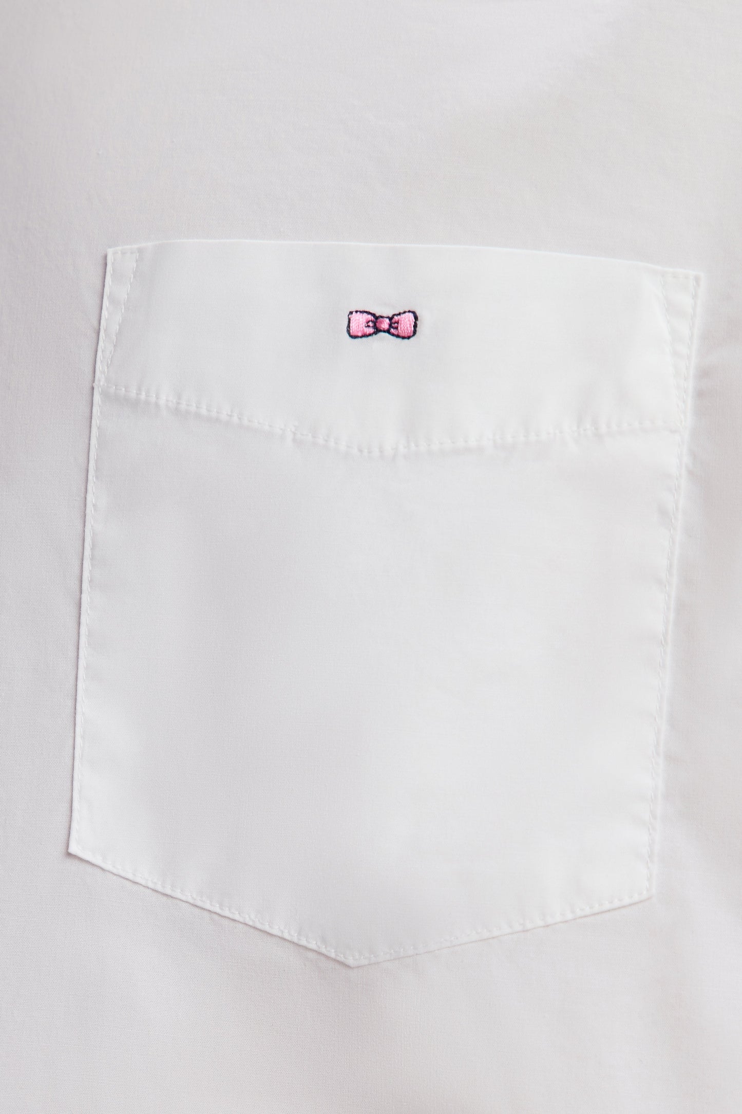 Chemise unisexe en coton et lyocell stretch blanc coupe droite