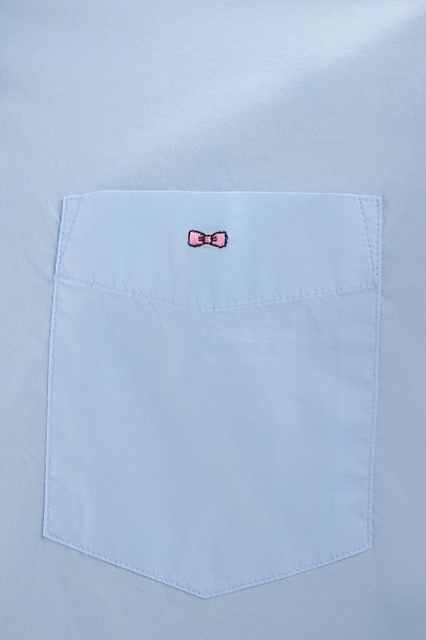 Chemise unisexe en coton et lyocell stretch ciel coupe droite