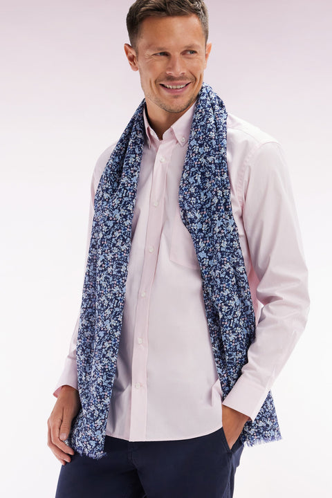 Chemise en coton rose coudière coupe droite - Image 3