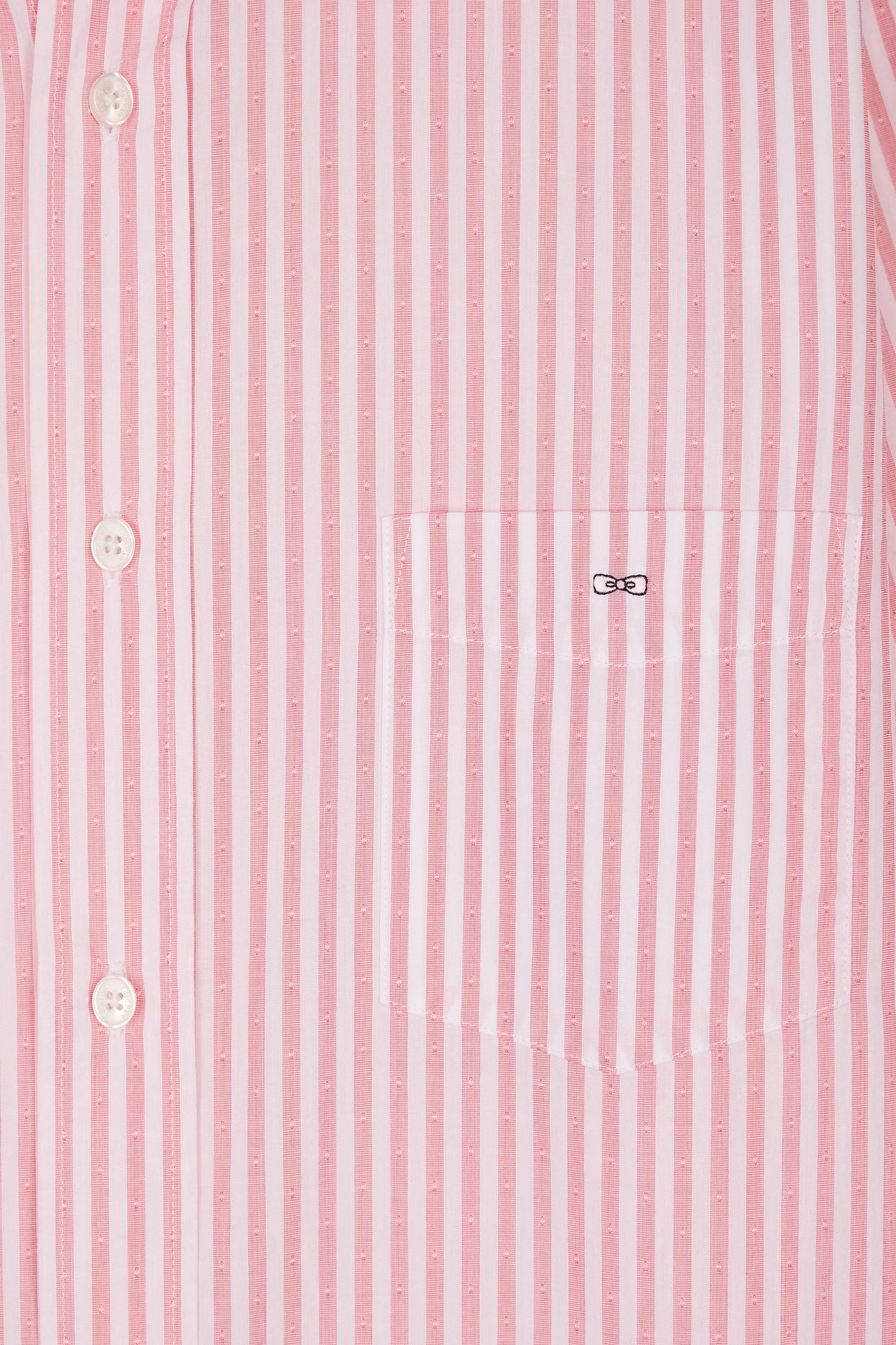 Chemise en coton à rayures roses coupe droite