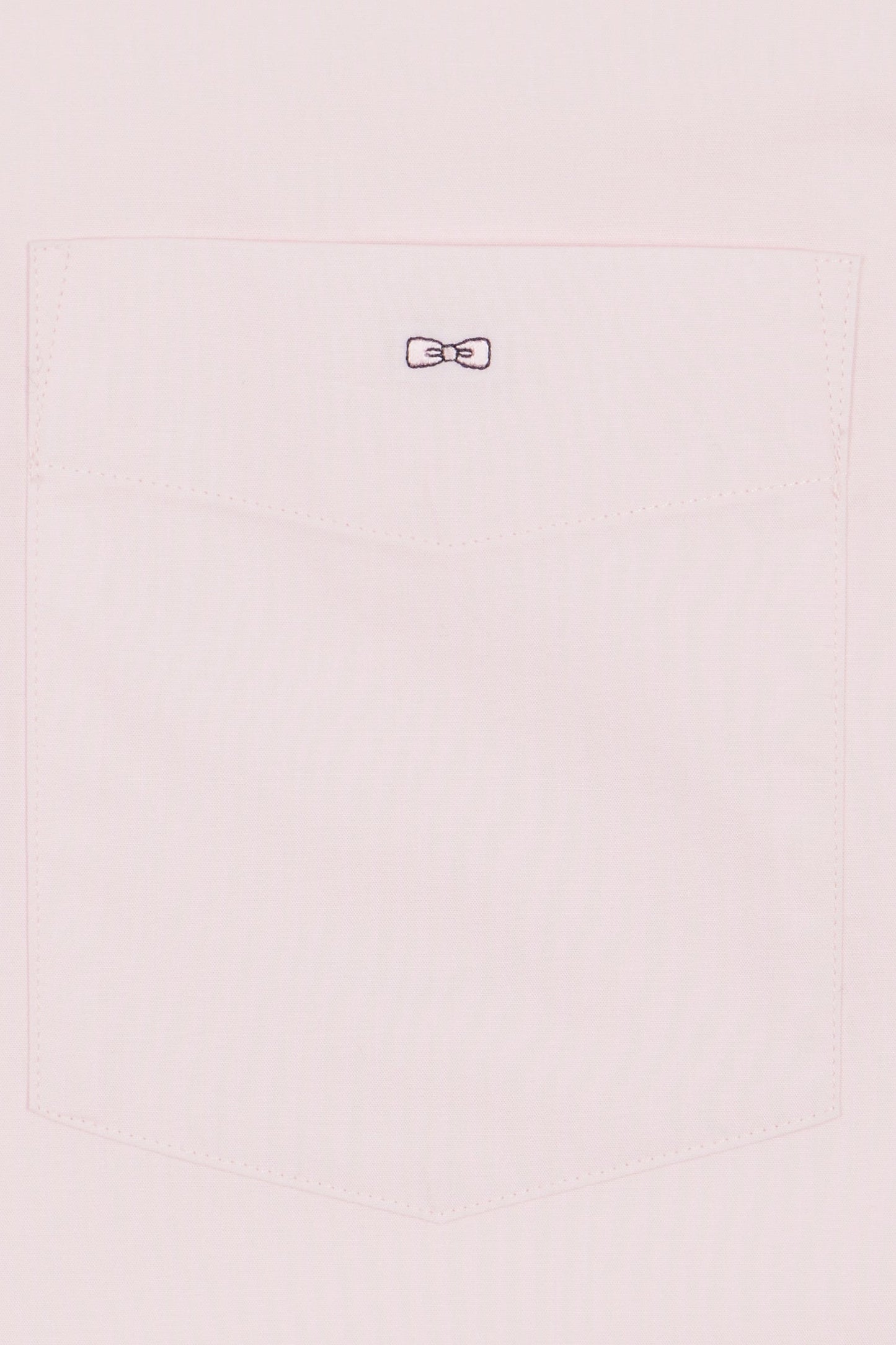 Chemise en coton rose coudières marine coupe droite
