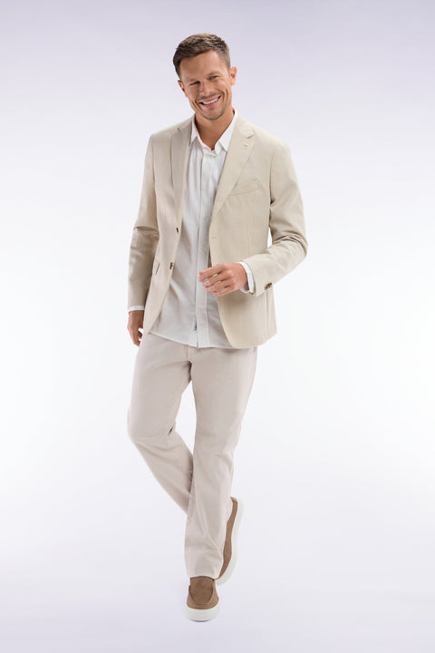 Chemise unie à poche plaquée en coton blanc - Image 3