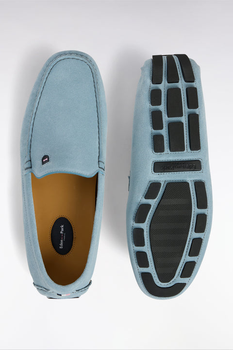 Mocassins en cuir suédé bleu ciel - Image 3