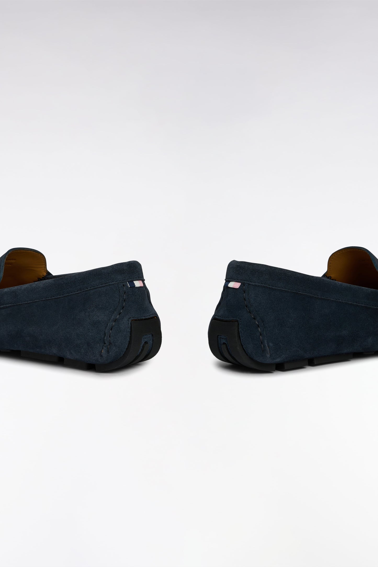Mocassins en cuir suédé bleu marine