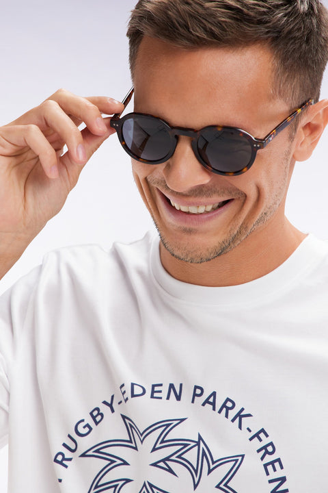 Lunettes de soleil rondes en acétate écaille marron XV de France - Image 2