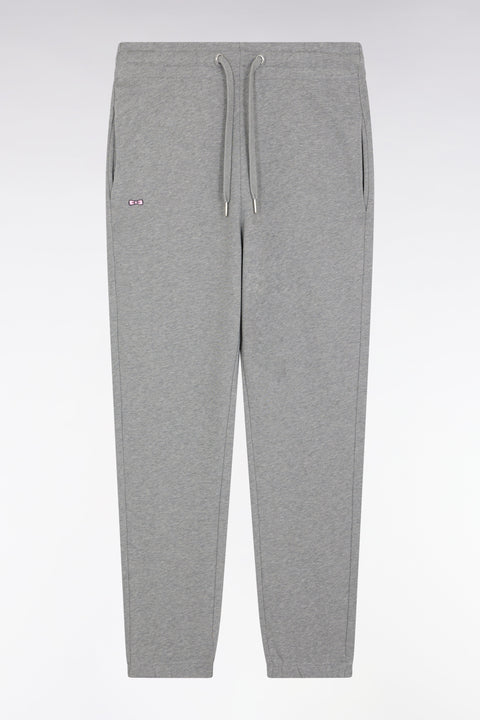 Short jogging en molleton coton gris coupe droite - Image 1