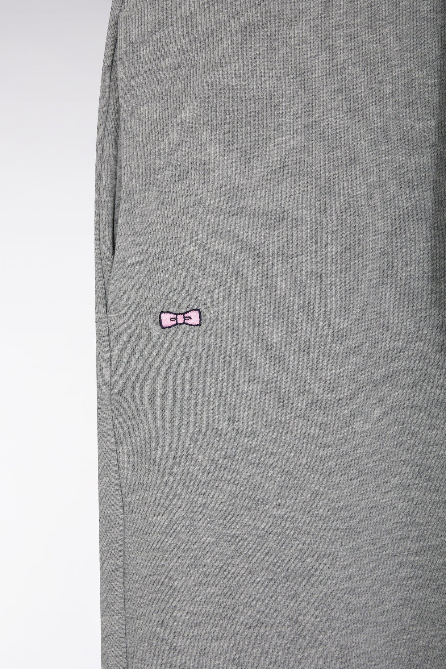 Short jogging en molleton coton gris coupe droite