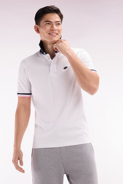 Maillot à manches courtes XV de France en coton blanc broderie dos - Image 3