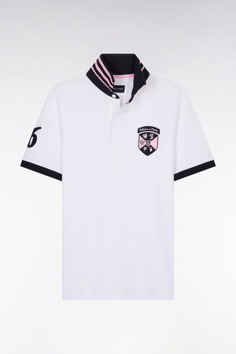 Maillot à manches courtes Tournoi des 6 Nations en coton blanc coupe droite - Image 2
