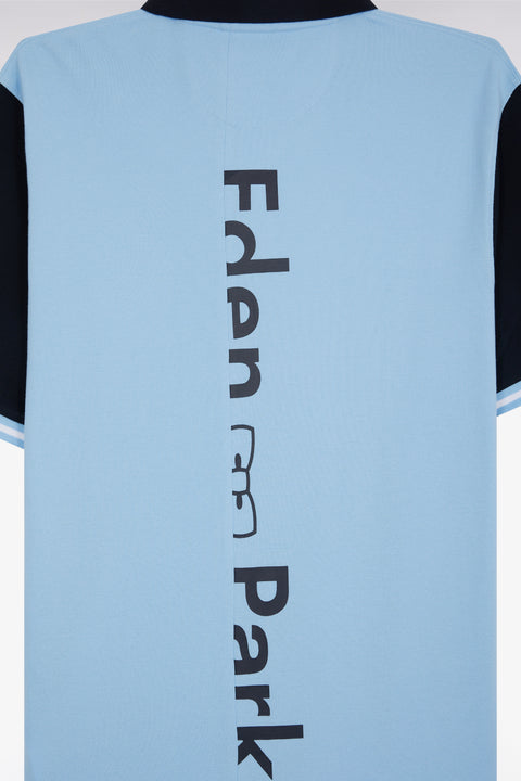 Polo à manches courtes en coton ciel jacquard dos Eden Park coupe décontractée - Image 2