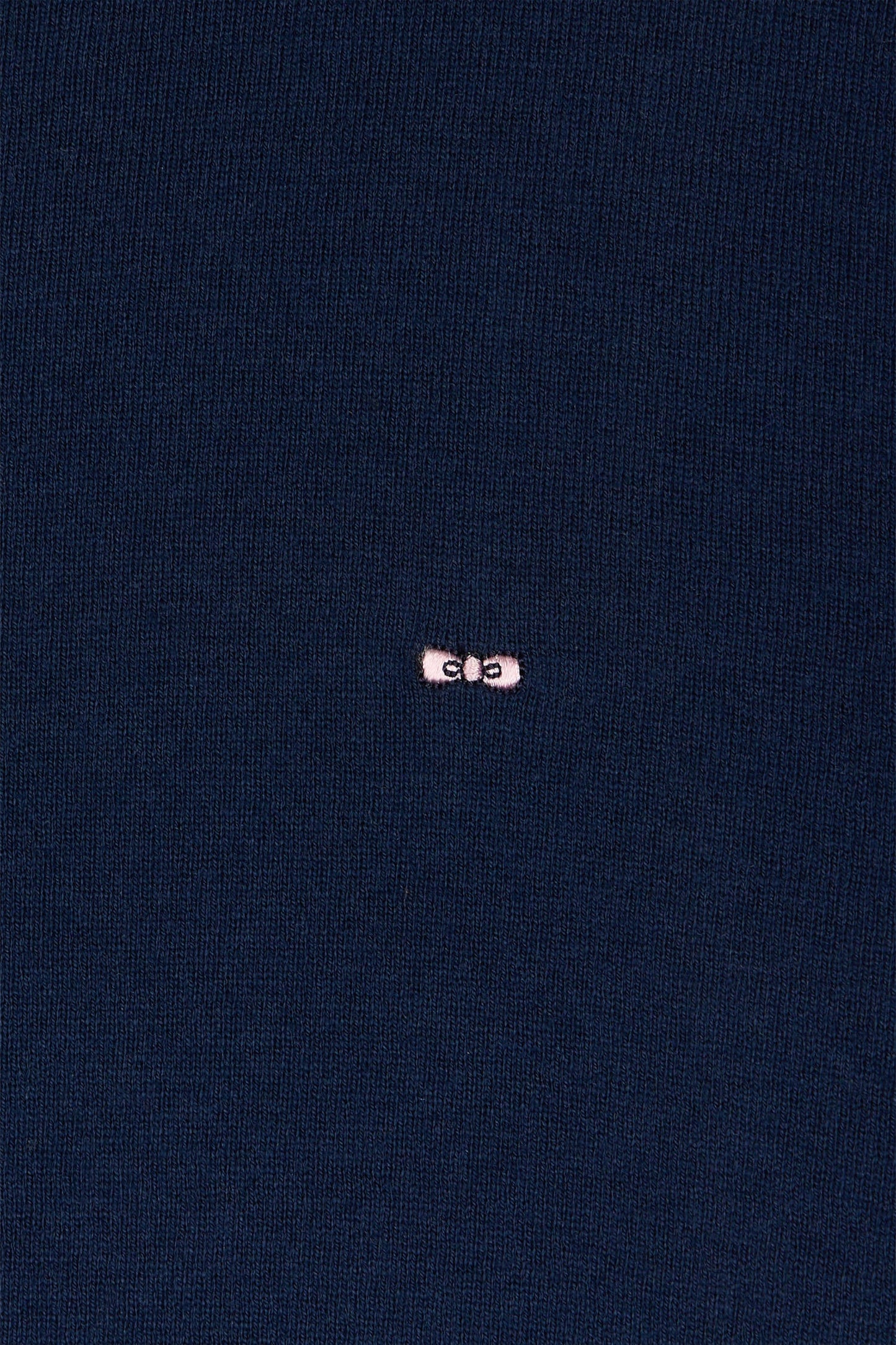 Pull col rond en coton et soie mélangés marine coupe droite