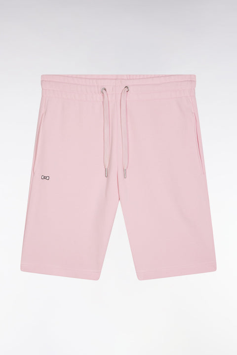 Short en molleton coton rose coupe droite - Image 2