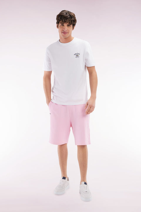 Short en molleton coton rose coupe décontractée - Image 3