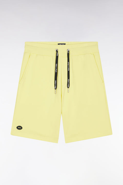 Short en molleton coton jaune coupe décontractée - Image 2