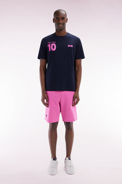 Short en molleton coton rose coupe décontractée - Image 1
