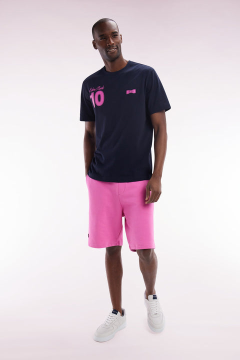 Short en molleton coton rose coupe décontractée - Image 2