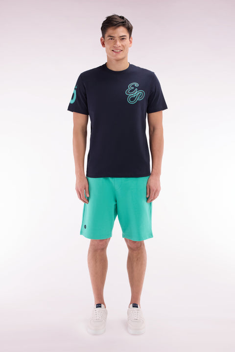Short en molleton coton vert coupe décontractée - Image 3