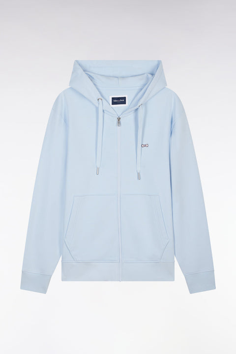 Sweatshirt zippé en molleton coton ciel coupe droite - Image 2