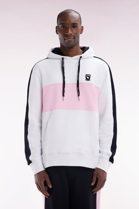 Sweatshirt à capuche New Zealand en coton blanc coupe décontractée - Image 1
