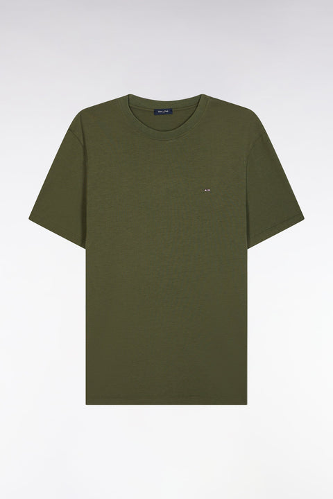 T-shirt manches courtes kaki coupe droite - Image 2