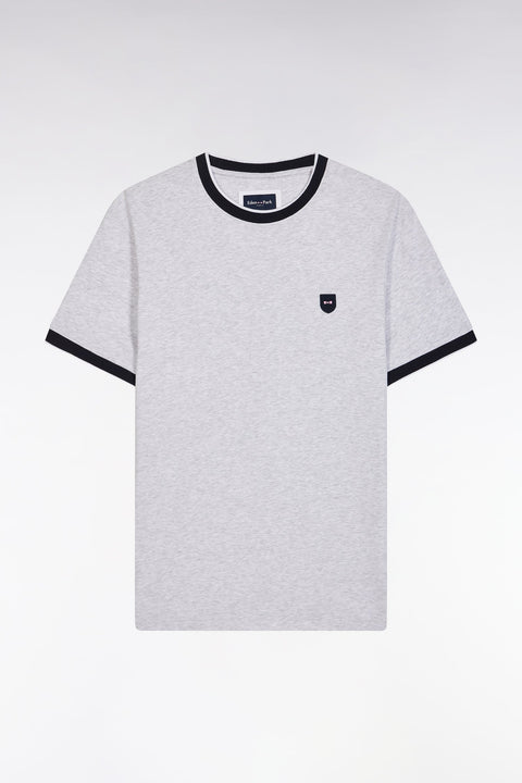 T-shirt en coton stretch gris coupe ajustée - Image 2