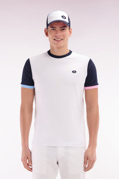 Casquette en twill de coton tricolore badge en silicone - Image 3