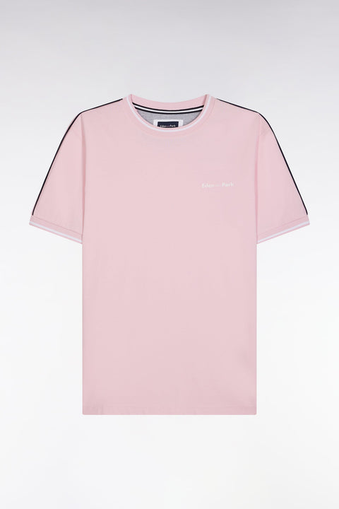 T-shirt en coton rose coupe décontractée - Image 2